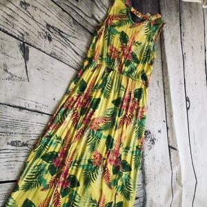 Girls bright and  tropical  sundress